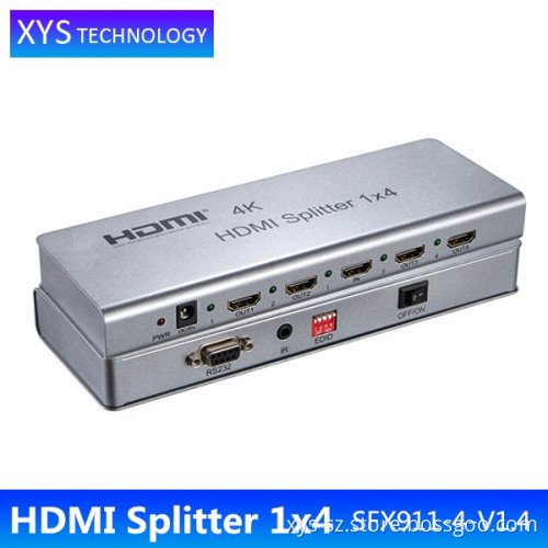 HDMI Audio Splitter with HDCP1.4, IR extension, EDID management&RS232 HDMI Splitters 1x4